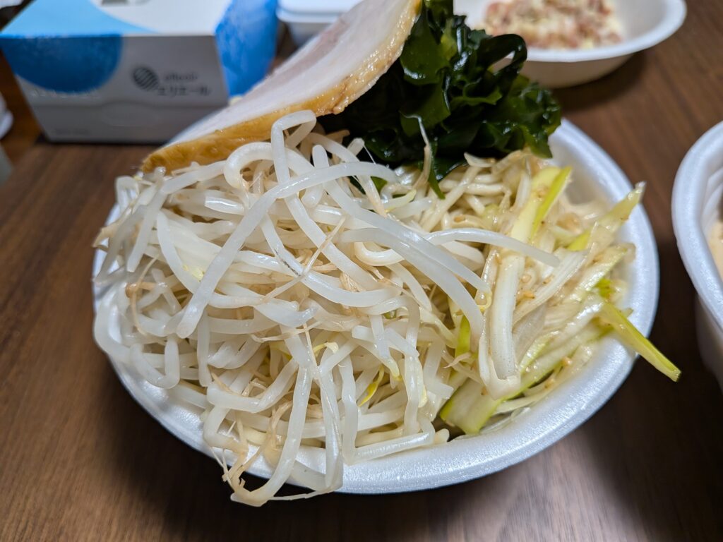 ネギつけ麺の丼顔